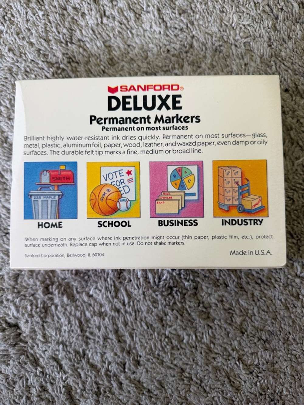 Sanford Deluxe Permanent Markers - 8 Colors - Picture 2 of 2